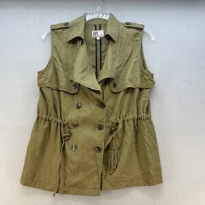 Kut from the Kloth Women's Vest Size Medium Olive Green
